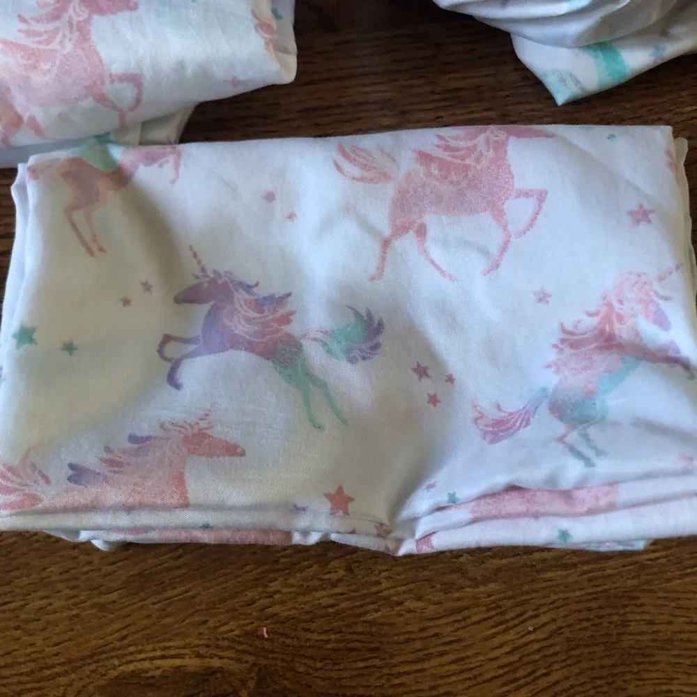Your Zone purple unicorn sheets in twin size